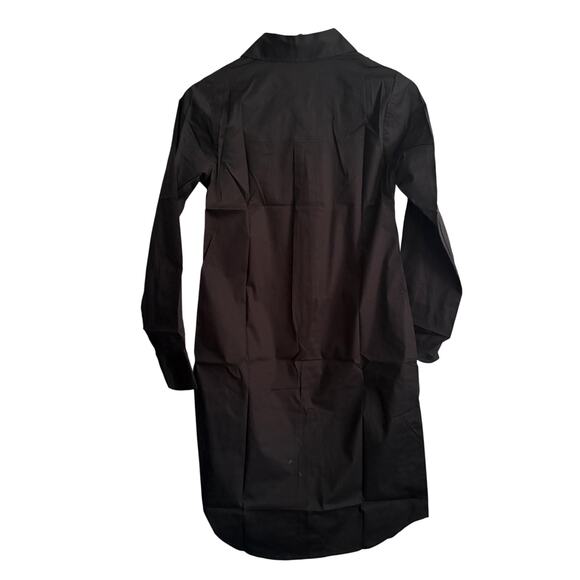 Universal Standard Odeon Shirt Dress 4XS 00 0 2XS NWT Black Midi Capsule Luxe - Picture 4 of 5